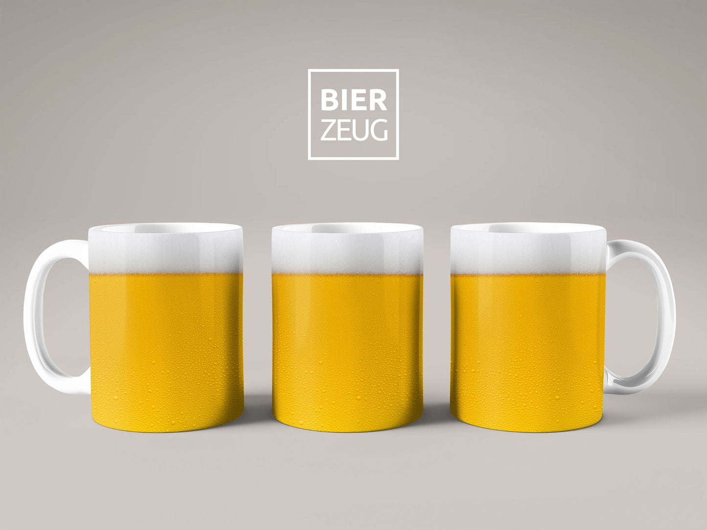 Bier-Look Tasse – Kaffebecher mit realistischem Bierdesign, perfektes Geschenk für Bierliebhaber - Keramiktasse