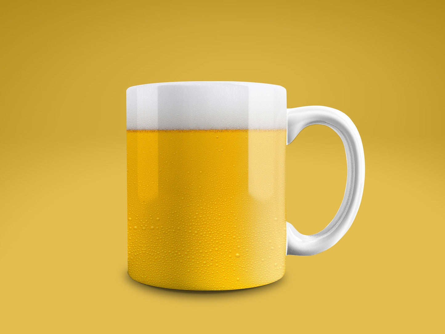 Bier-Look Tasse – Kaffebecher mit realistischem Bierdesign, perfektes Geschenk für Bierliebhaber - Keramiktasse