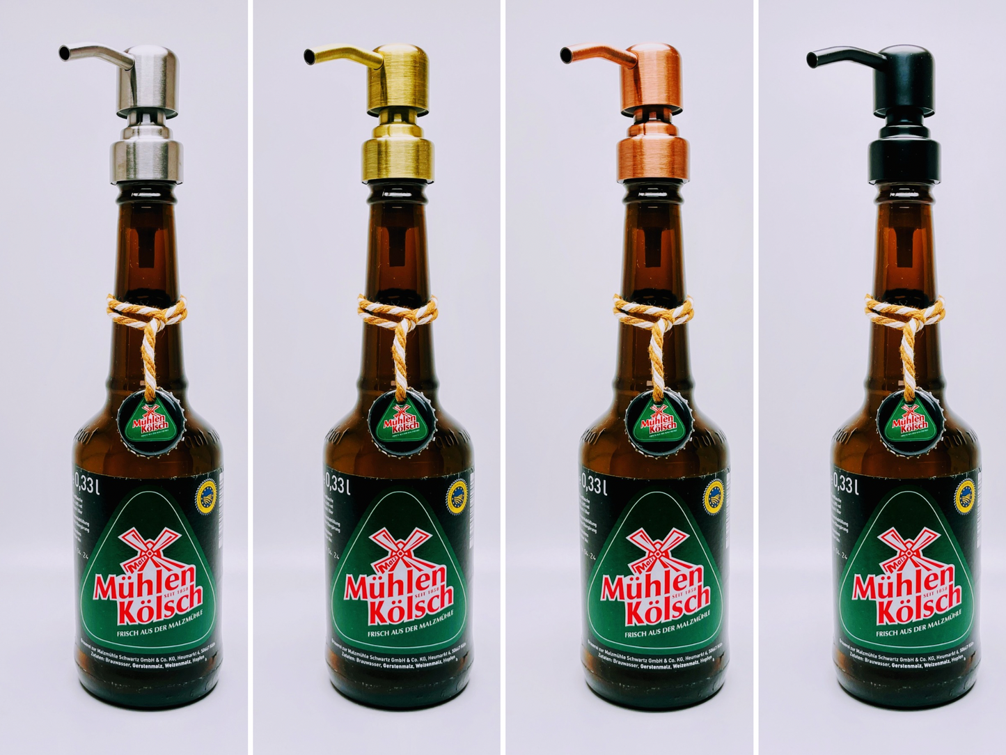 Kölsch Soap Dispenser "Rhein Foam" | Refillable Dispenser from Kölsch Beer Bottles | Handmade Cologne Gift | Upcycling Bathroom Decor