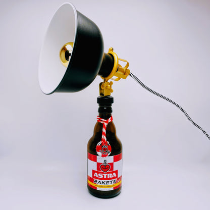 Astra-Lampe "Nordlicht" | Handgemachte Tischlampe aus Bierflasche | Upcycling Deko-Leuchte | Perfektes Geschenk für Bier- und Hamburg-Fans