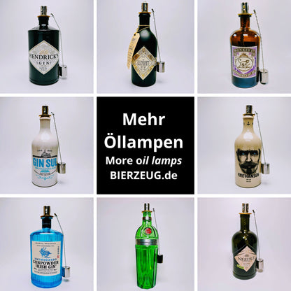 Gin Öllampe “Skin“ | Handgemachte Öllampe aus Skin Gin Flaschen | Upcycling | Handgefertigt | Individuell | Geschenk | Deko | H:20cm, 0,5l