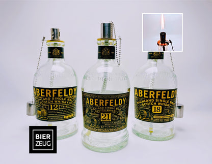 Whisky oil lamp "Aberfeldy" | Handmade oil lamp from Aberfeldy whiskey bottle | Upcycling decoration | Individual gift