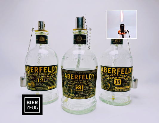 Whisky-Öllampe ”Aberfeldy” | Handgemachte Öllampe aus Aberfeldy Whiskey Flasche | Upcycling Deko | Individuelles Geschenk