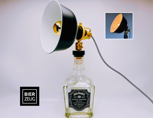 Jack Daniels Whisky Lampe | Handgemachte Upcycling Tischlampe aus Jack Daniels Single Barrel Flasche | Einzigartige Geschenkidee | Deko