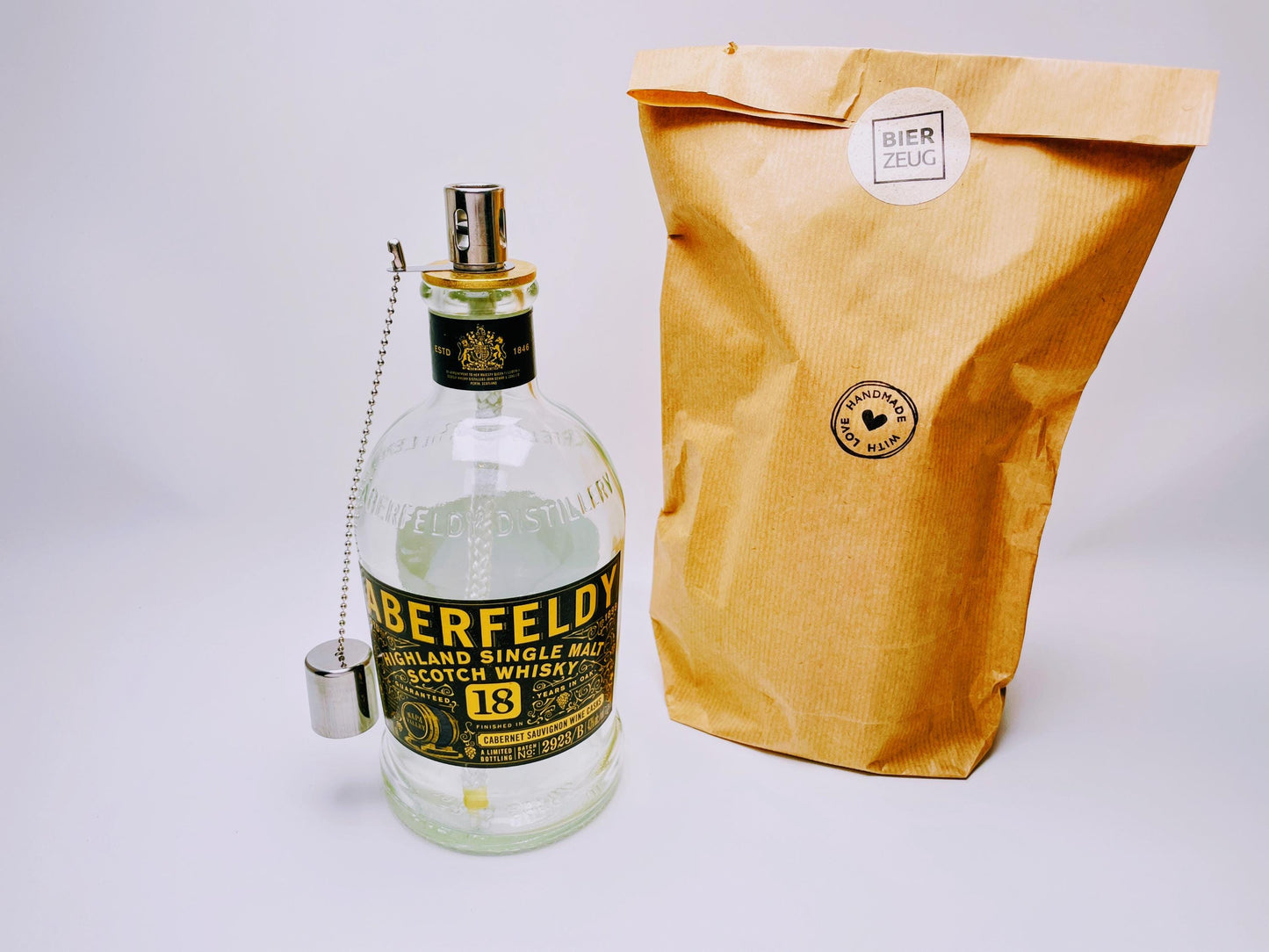 Whisky oil lamp "Aberfeldy" | Handmade oil lamp from Aberfeldy whiskey bottle | Upcycling decoration | Individual gift