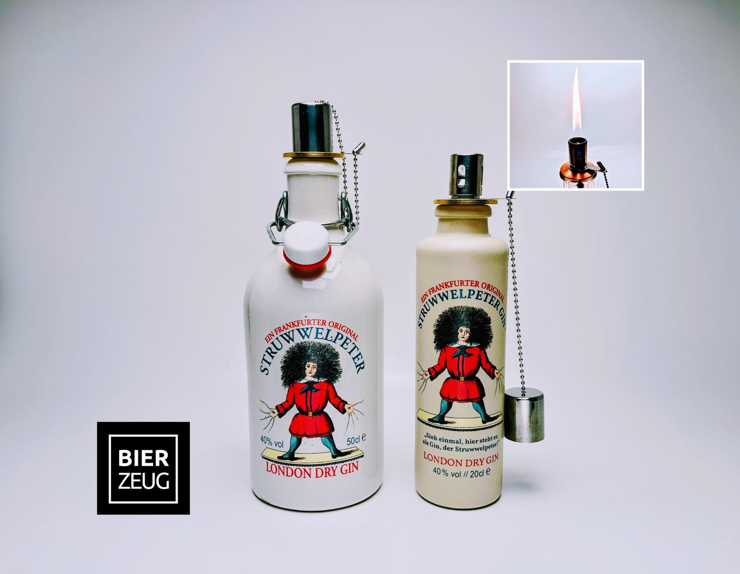 Gin Öllampe “Struwwelpeter“ | Handgemachte Öllampe aus Struwwelpeter Gin Flaschen | Upcycling | Handgefertigt | Geschenk | Deko | Frankfurt