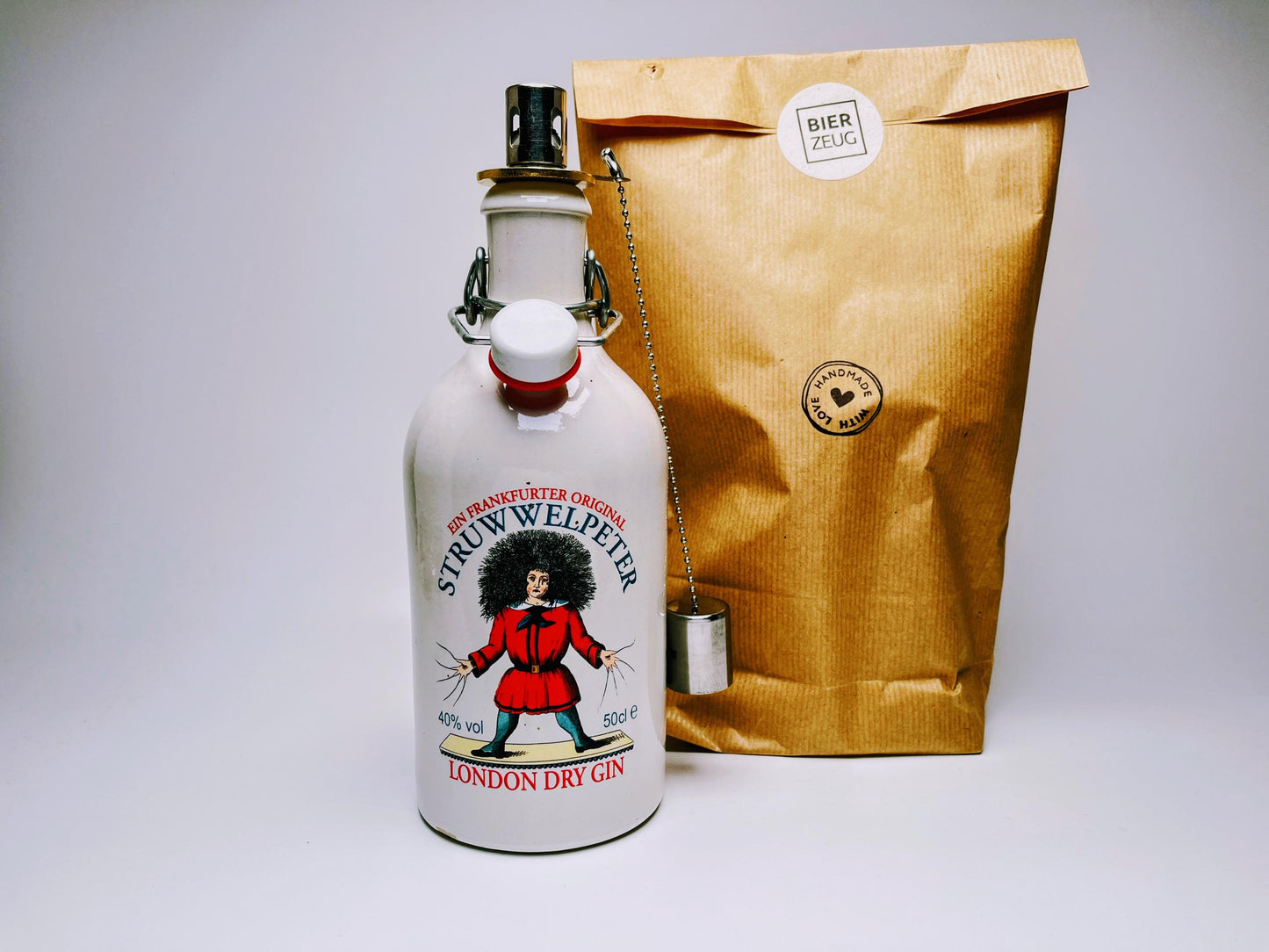 Gin Öllampe “Struwwelpeter“ | Handgemachte Öllampe aus Struwwelpeter Gin Flaschen | Upcycling | Handgefertigt | Geschenk | Deko | Frankfurt