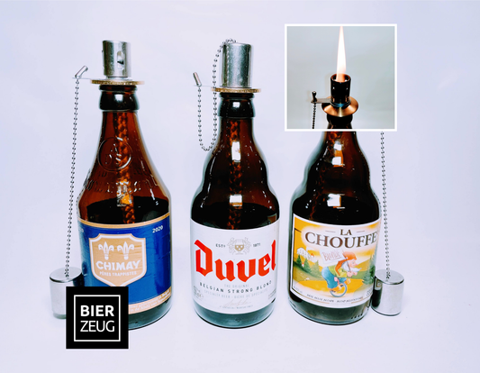 Craft beer oil lamp | Handmade oil lamp from craft beer bottles | Upcycling | Handmade | Individual | Gift | Decoration | H:22-25cm