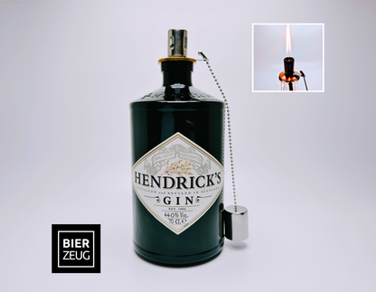 Gin Öllampe "Hendricks" | Handgemachte Öllampe aus Hendricks Gin Flaschen | Upcycling | Handgefertigt | Individuell | Geschenk | Deko