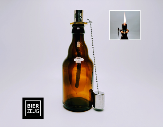 Oil lamp made from Steini / Stubbi beer bottle | Handmade oil lamp made from beer bottles | Upcycling | Handmade | Individual | Gift | Decoration