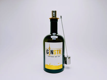 Gin oil lamp "Ginstr" | Handmade oil lamp from Ginstr Gin bottle | Upcycling | Handcrafted | Individual | Gift | Decoration | H:22cm 0.5l