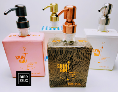 Gin-Seifenspender "SkinGin Splash" | Upcycling Pumpspender aus Skin Gin Flasche | Nachfüllbar | Deko Bad München Geschenk | 500ml