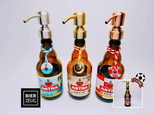 Astra Soap Dispenser "Kiez Breeze" | Handcrafted from Astra Beer Bottles | Refillable & Sustainable | Gift for Hamburg Fans | Upcycling Bath