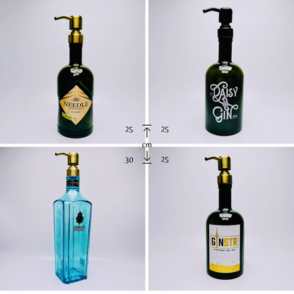 Gin-Seifenspender “GinBubbler” | Upcycling Pumpspender aus Gin-Flaschen | Nachfüllbar mit Seife, Spüli, Lotio, Bartöl | Bad Deko Geschenk