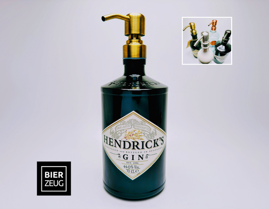 Gin-Seifenspender “Hendricks” | Upcycling Pumpspender aus Gin Hendricks Flasche | Nachfüllbar | Deko Bad | Geschenk Schottland | 700ml