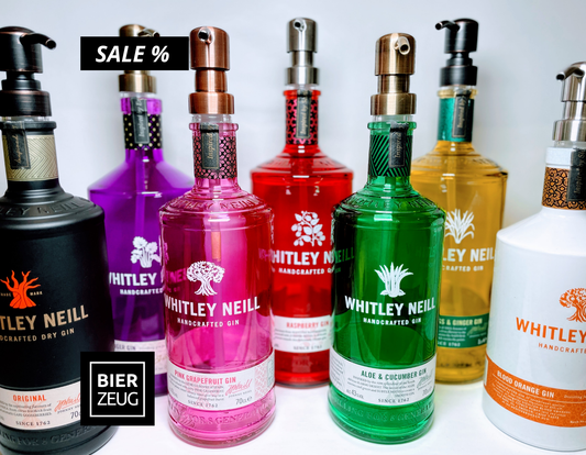 SALE: Seifenspender aus Gin-, Rum und Whisky-Flaschen - Upcycling Geschenk - Spender für Seife, Bartöl, Spüli oder Lotion- REDUZIERT