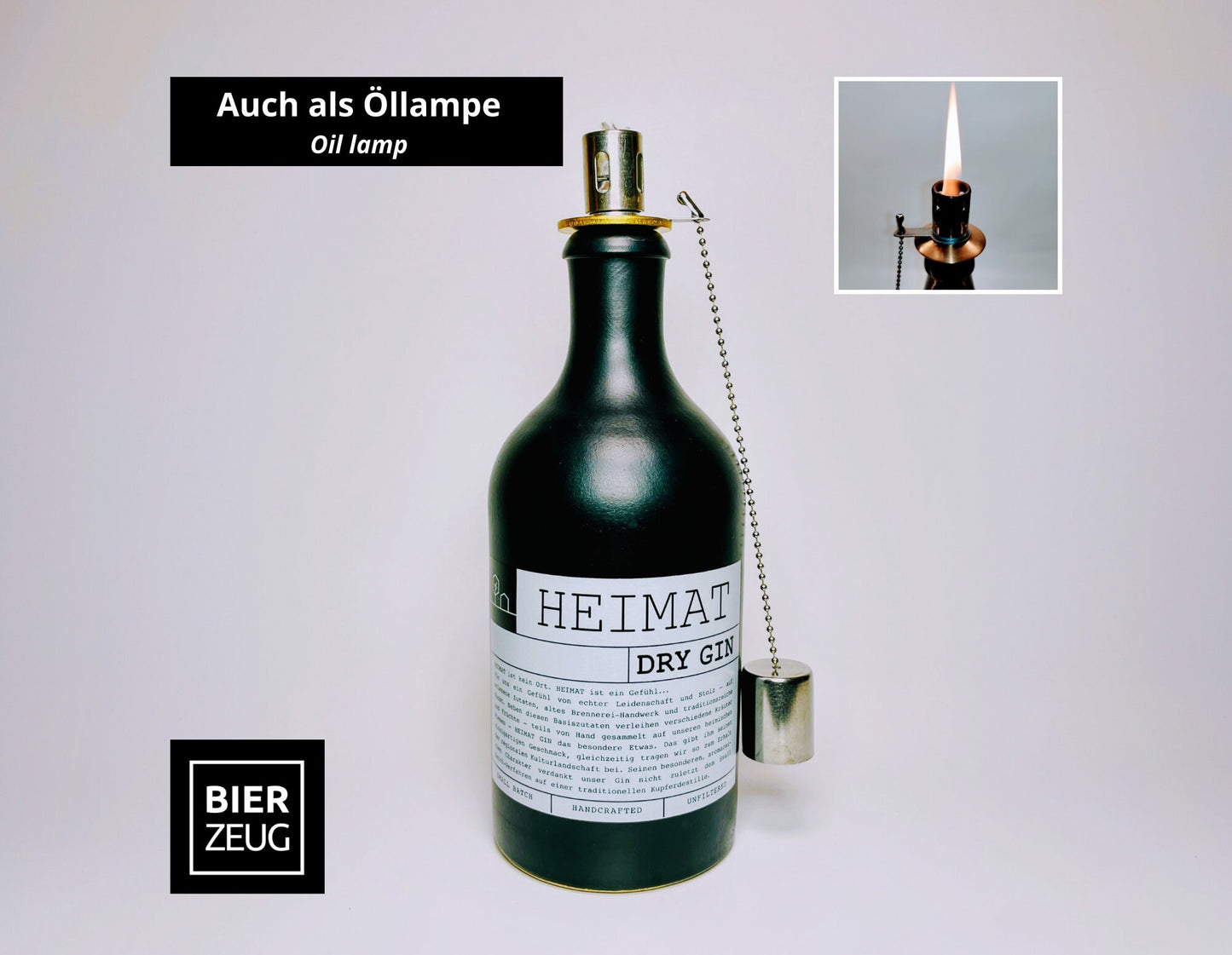 Gin-Seifenspender “Heimat” | Upcycling Pumpspender aus Heimat Gin Flaschen | Nachfüllbar mit Seife, Spüli | Deko Bad Geschenk | 500ml